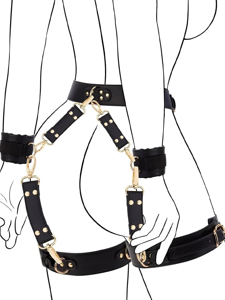 Lori™ – Ensemble de Bondage en Cuir avec Ceintures & Menottes