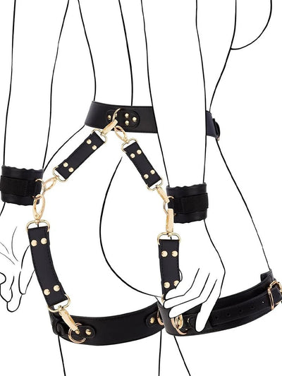 Lori™ – Ensemble de Bondage en Cuir avec Ceintures & Menottes