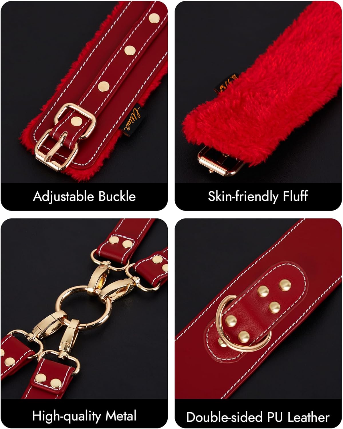 Lori™ – Ensemble de Bondage en Cuir avec Ceintures & Menottes